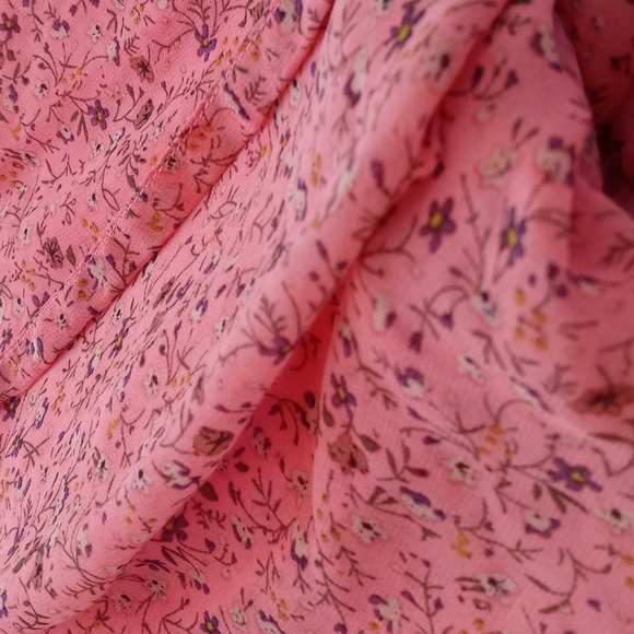 *Relisted* Myth NYC Women's Pink Floral Summer Tank Top Blouse Tie Decor S - Picture 9 of 14